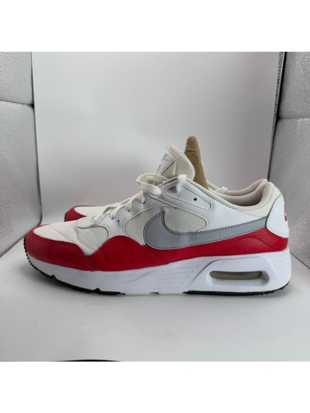 Nike Air Max White & Red Mens Size 10 Sneakers CW4555-107 - Picture 4 of 9